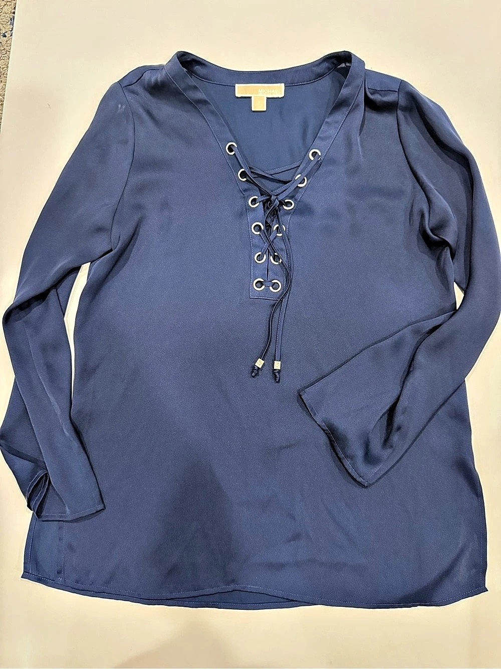 Michael Kors Lace-Up Blouse